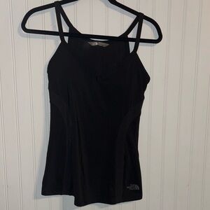 The North Face Tank Built in Bra V Neck Racer Back  Zippered Pocket Size Small
